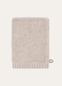 GANT DE TOILETTE EN FILS CHINÉS BEIGE