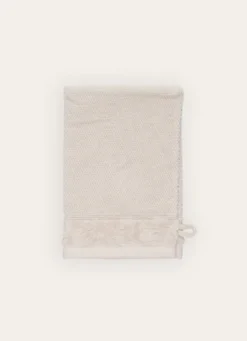 GANT DE TOILETTE LITEAU VELOURS CISELÉ BEIGE