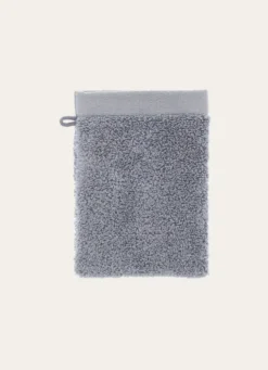 GANT DE TOILETTE UNI EN COTON MOELLEUX 550GR BLEU GRISE