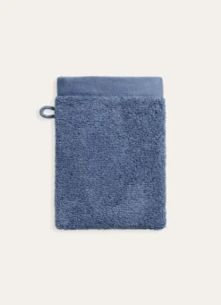 GANT DE TOILETTE UNI EN COTON MOELLEUX 550GR BLEU BALTIQUE