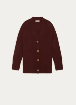 GILET EN TRICOT BORDEAUX