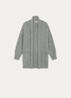 GILET À PAN EN TRICOT DOUX ET CHAUD VITA GRIS CLAIR
