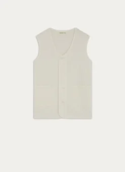 GILET SANS MANCHES SHERPA CALOU ÉCRU