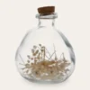 GRANDE BOUTEILLE EN VERRE AVEC FLEURS SÉCHÉES TRANSPARENT