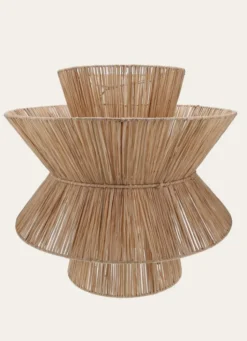 GRANDE SUSPENSION LUMINAIRE EN RAFIA NATUREL