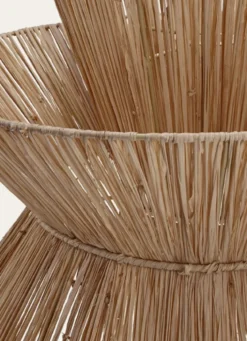 GRANDE SUSPENSION LUMINAIRE EN RAFIA NATUREL