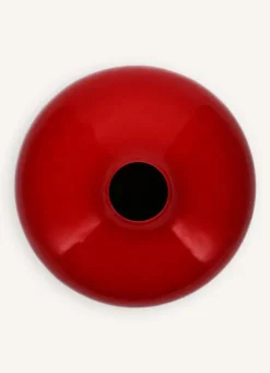 GRAND VASE EN MÉTAL COLORÉ FINITION ÉMAILLÉE TERRE