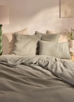 HOUSSE DE COUETTE DOUBLE GAZE DE COTON MOUSSE