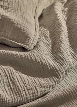 HOUSSE DE COUETTE DOUBLE GAZE DE COTON MOUSSE