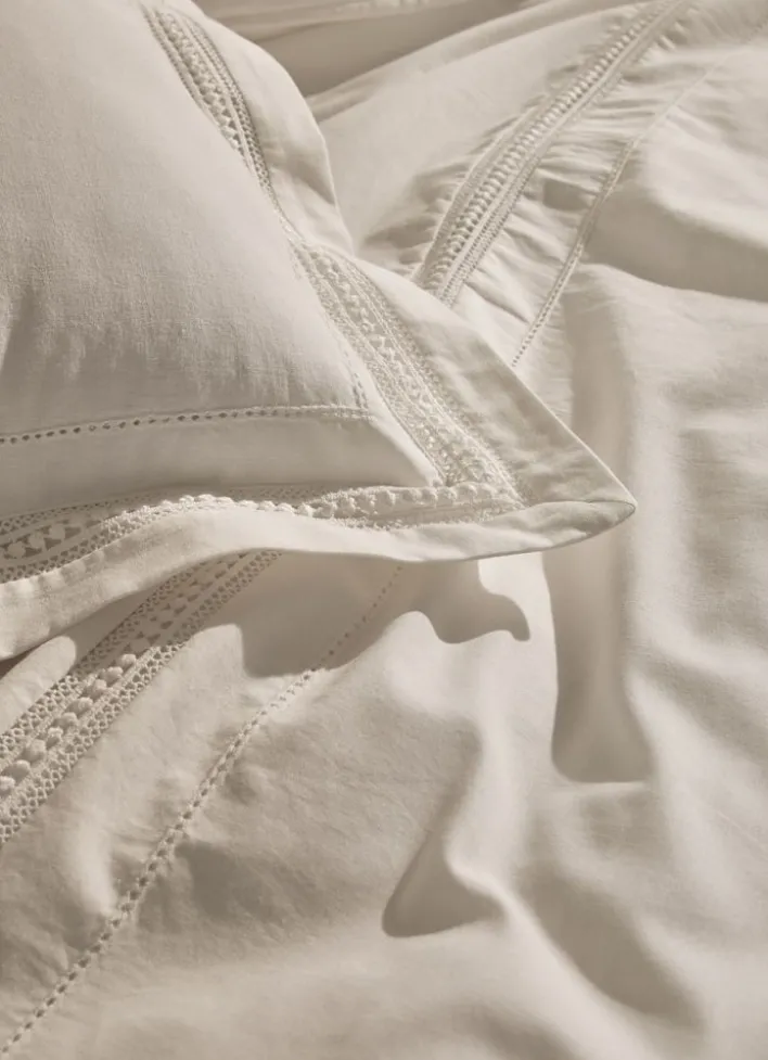 HOUSSE DE COUETTE EN COTON LAVÉ RUTH ECRU IVOIRE
