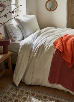 HOUSSE DE COUETTE EN COTON LAVÉ FUSCHIA