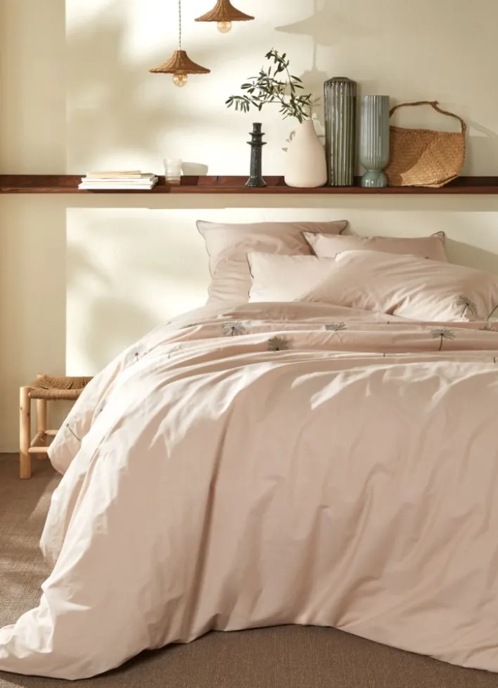 HOUSSE DE COUETTE EN PERCALE BRODÉE GUINÉE SEIGLE