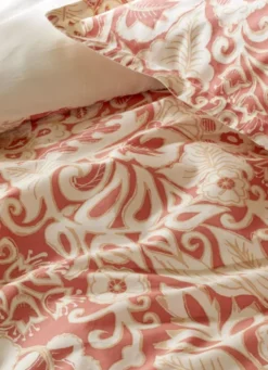 HOUSSE DE COUETTE EN PERCALE DE COTON IMPRIMÉE ROUGE