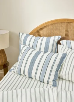 HOUSSE DE COUETTE EN PERCALE GABRIEL BLEU
