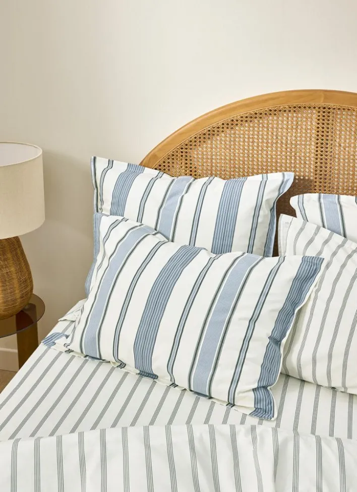 HOUSSE DE COUETTE EN PERCALE GABRIEL BLEU