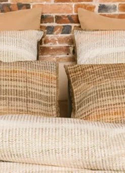 HOUSSE DE COUETTE EN PERCALE LAVÉE TAIGA MULTICOLORE