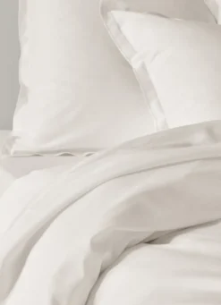 HOUSSE DE COUETTE EN SATIN DE COTON LAVÉ ECRU