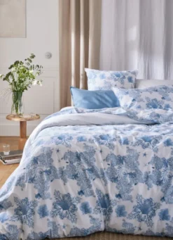 HOUSSE DE COUETTE PERCALE DE COTON CIEL