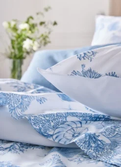 HOUSSE DE COUETTE PERCALE DE COTON CIEL