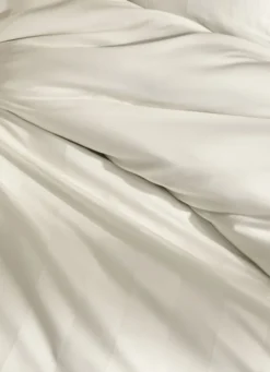 HOUSSE DE COUETTE RAYÉE EN SATIN DE COTON IVOIRE