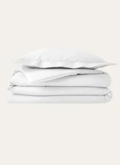 HOUSSE DE COUETTE UNIE EN COTON BLANC