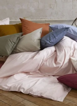 HOUSSE DE COUETTE UNIE EN COTON LAVÉ BIO BAMBI