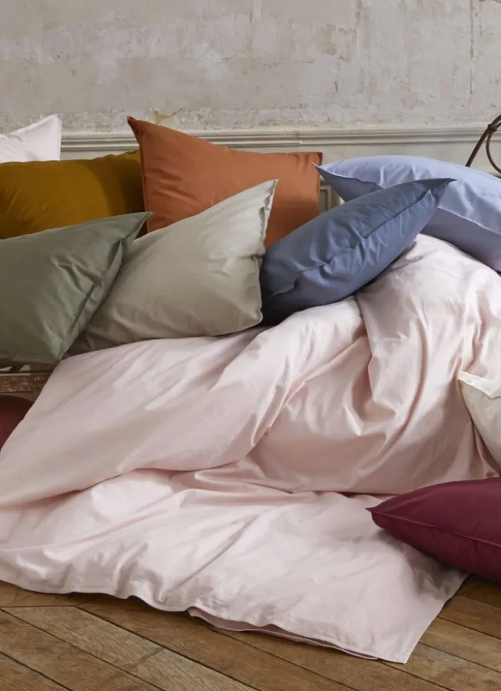 HOUSSE DE COUETTE UNIE EN COTON LAVÉ BIO BAMBI