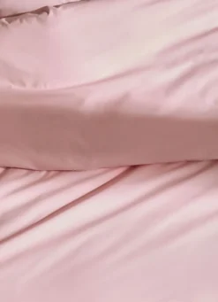 HOUSSE DE COUETTE UNIE EN PERCALE DE COTON PETALE
