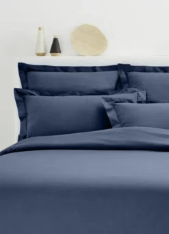 HOUSSE DE COUETTE UNIE EN PERCALE DE COTON JEAN