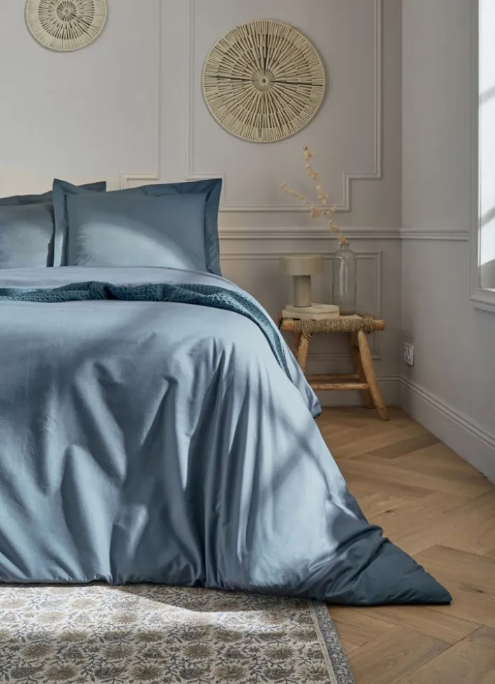 HOUSSE DE COUETTE UNIE EN PERCALE DE COTON JEAN