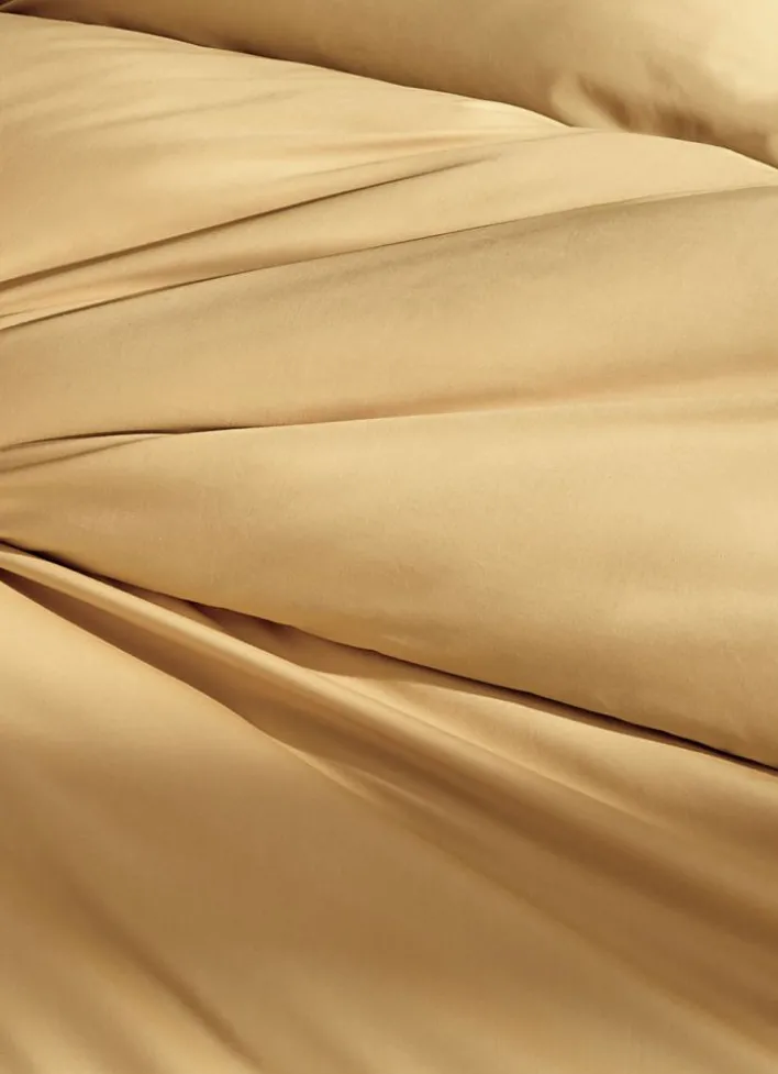 HOUSSE DE COUETTE UNIE EN PERCALE DE COTON MAIS