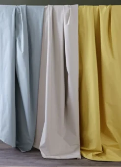 HOUSSE DE COUETTE UNIE EN PERCALE DE COTON VERT DE GRIS