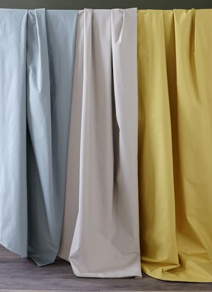 HOUSSE DE COUETTE UNIE EN PERCALE DE COTON VERT DE GRIS