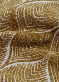 HOUSSE DE COUSSIN EN JACQUARD CHENILLE OCRE