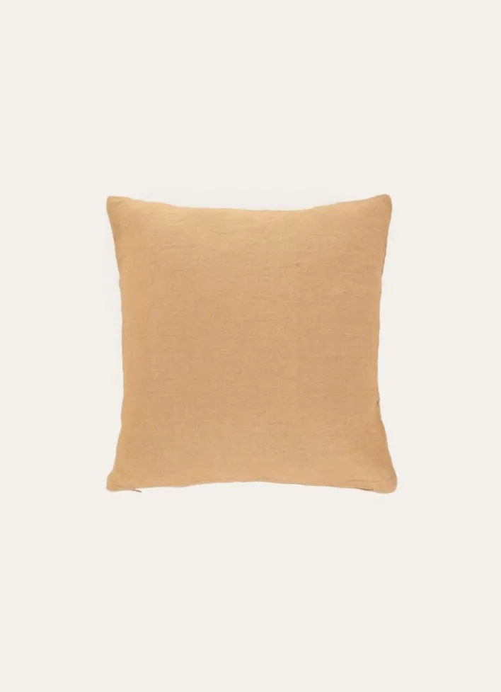 HOUSSE DE COUSSIN EN LIN LAVÉ JAUNE