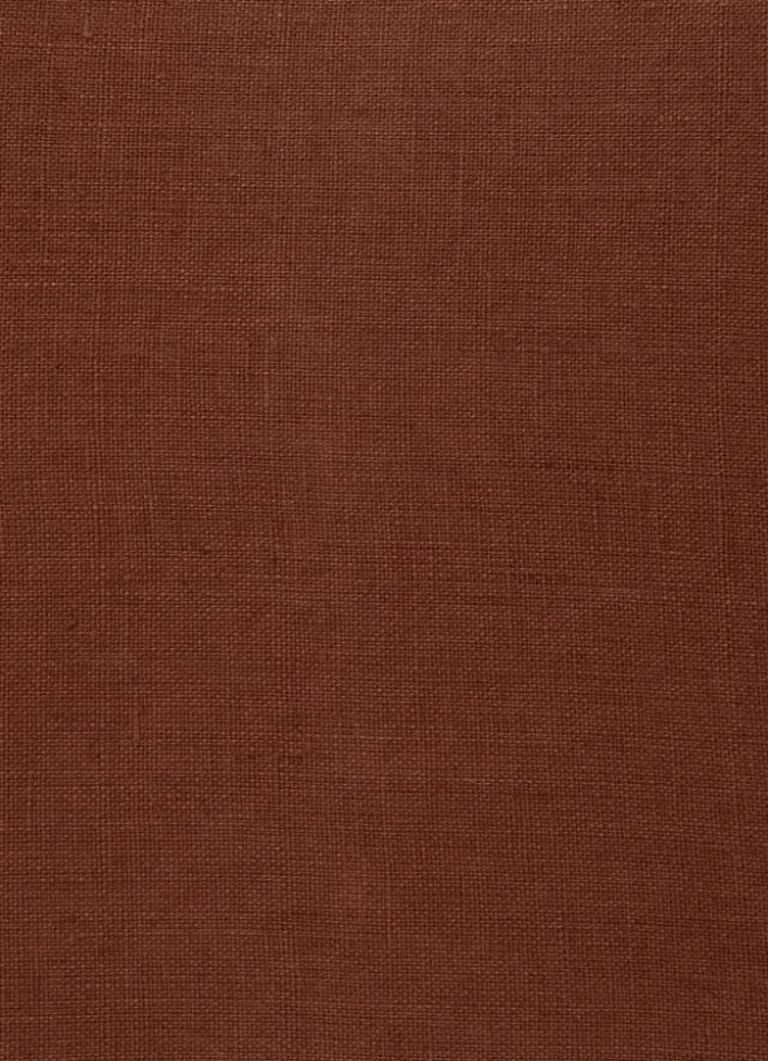 HOUSSE DE COUSSIN EN LIN LAVÉ MARRON