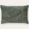 HOUSSE DE COUSSIN JACQUARD CHENILLE VERT