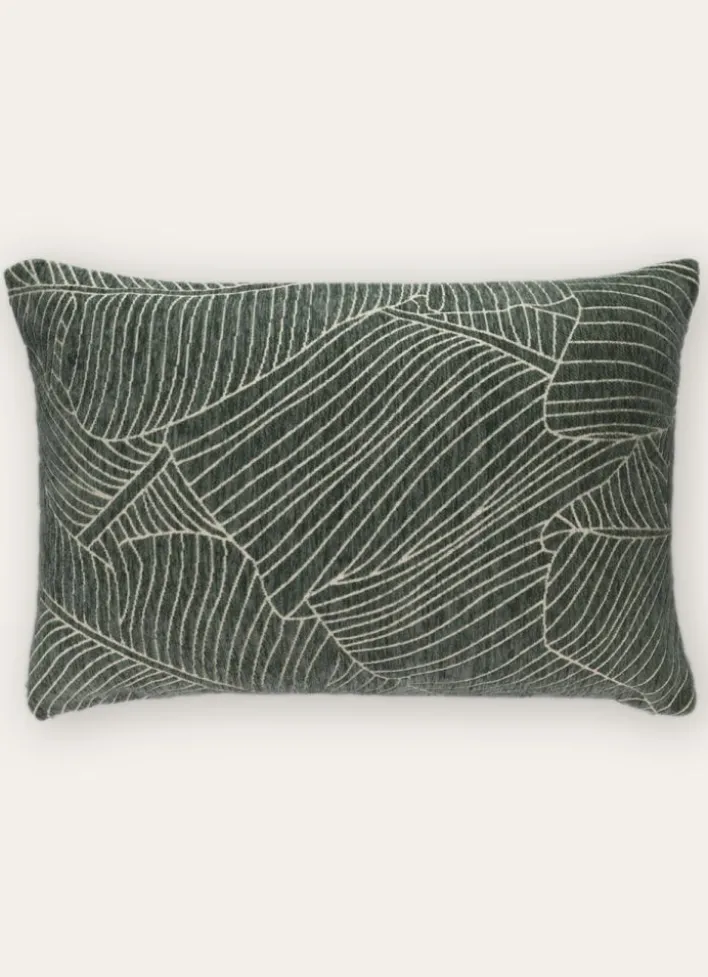 HOUSSE DE COUSSIN JACQUARD CHENILLE VERT