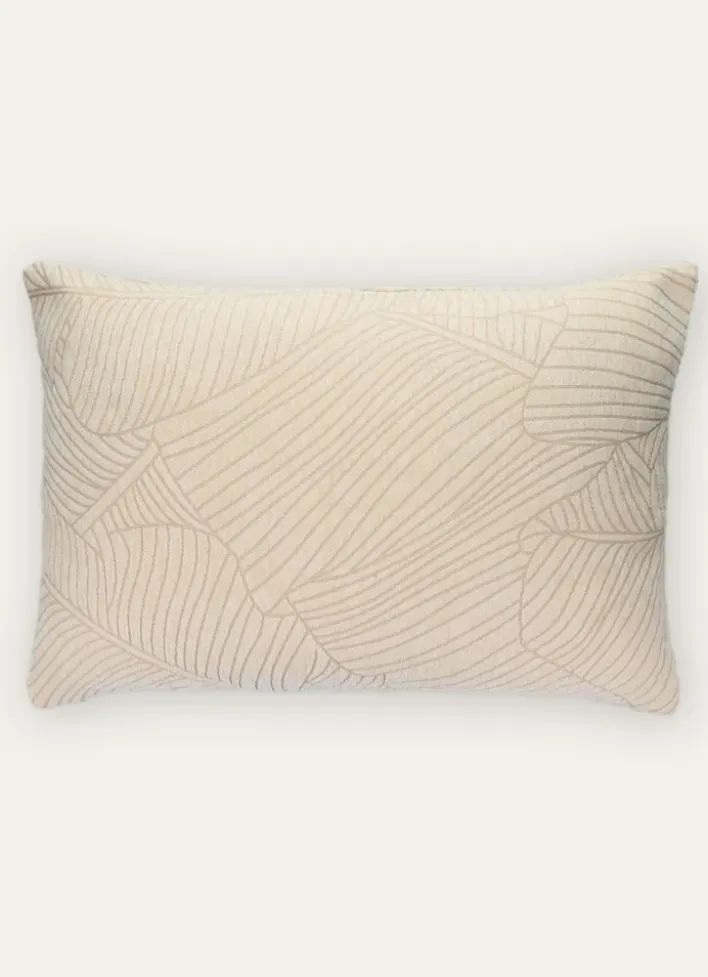 HOUSSE DE COUSSIN JACQUARD CHENILLE ECRU