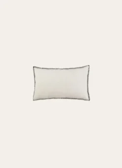 HOUSSE DE COUSSIN RECTANGULAIRE EN LIN BEIGE