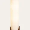 LAMPADAIRE TUBE ECRU/BOIS