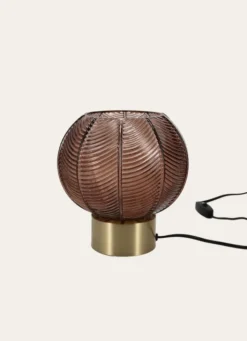 LAMPE SOCLE DORÉ EN VERRE DORE