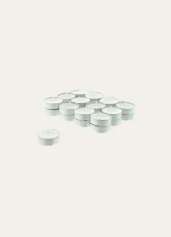 LOT DE 25 BOUGIES CHAUFFE-PLATS BLANC