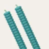 LOT DE 2 BOUGIES TORSADÉES TURQUOISE