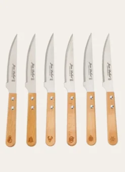 LOT DE 6 COUTEAUX GRILL - UN NOËL À LA FRANÇAISE NATUREL