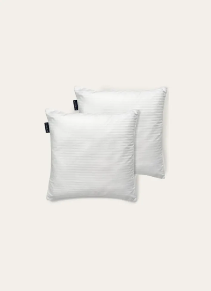 LOT DE 2 OREILLERS CARRÉS CONFORT HÔTELIER BLANC