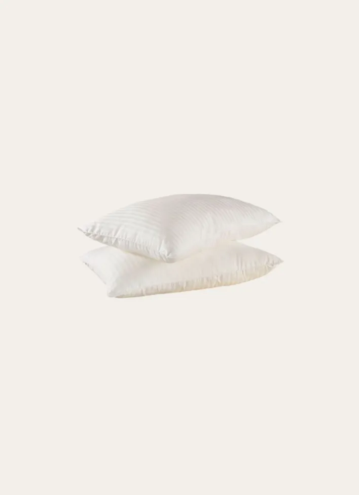 LOT DE 2 OREILLERS RECTANGULAIRES CONFORT HÔTELIER BLANC