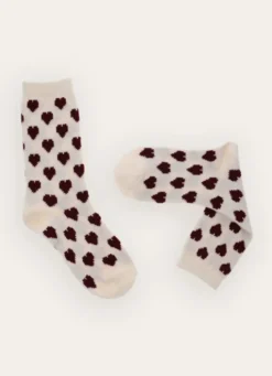 LOT DE 2 PAIRES DE CHAUSSETTES CARRIE ROUGE BORDEAUX