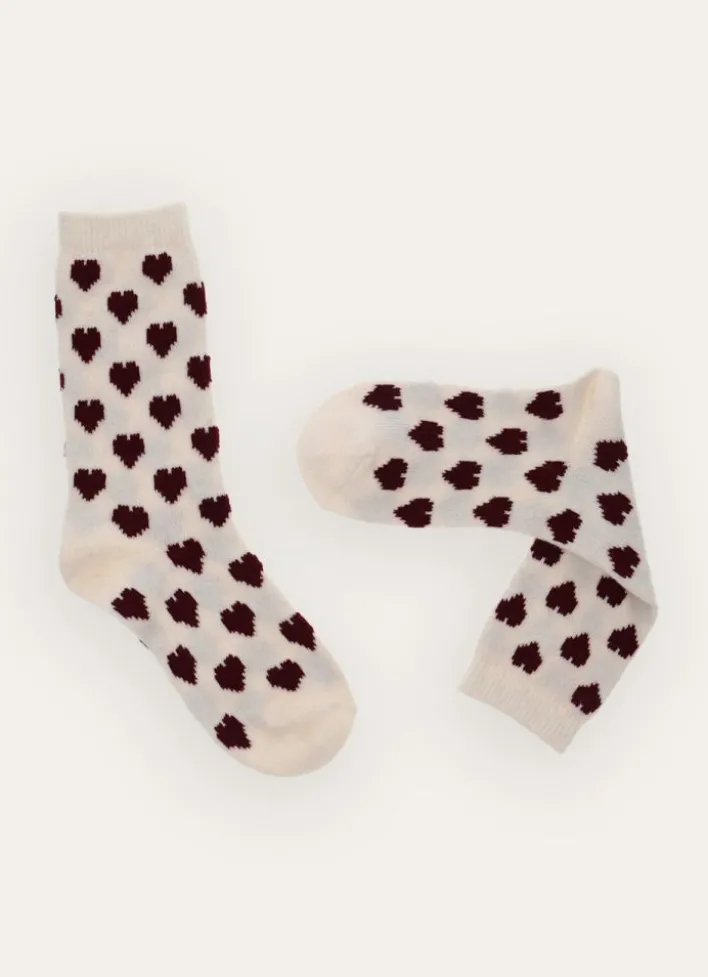 LOT DE 2 PAIRES DE CHAUSSETTES CARRIE ROUGE BORDEAUX