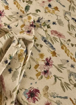 LOT DE 2 SERVIETTES DE TABLE EN COTON ET LIN MULTICOLORE